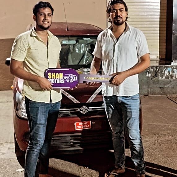 Happy customer with new car